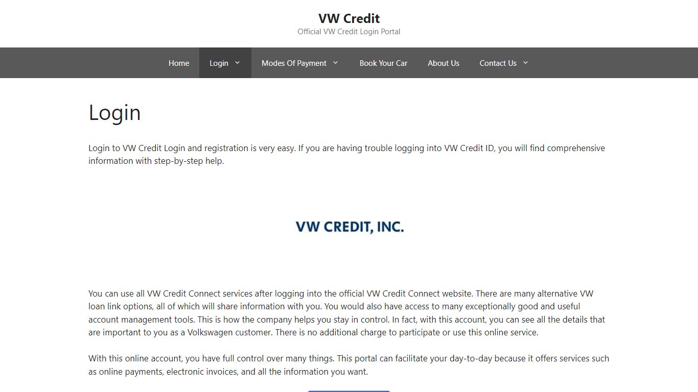 Official Portal - VW Credit